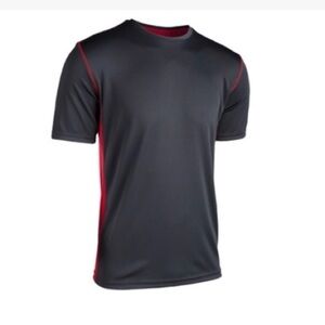 ZORREL Men's Block Active T-Shirt Black and red
